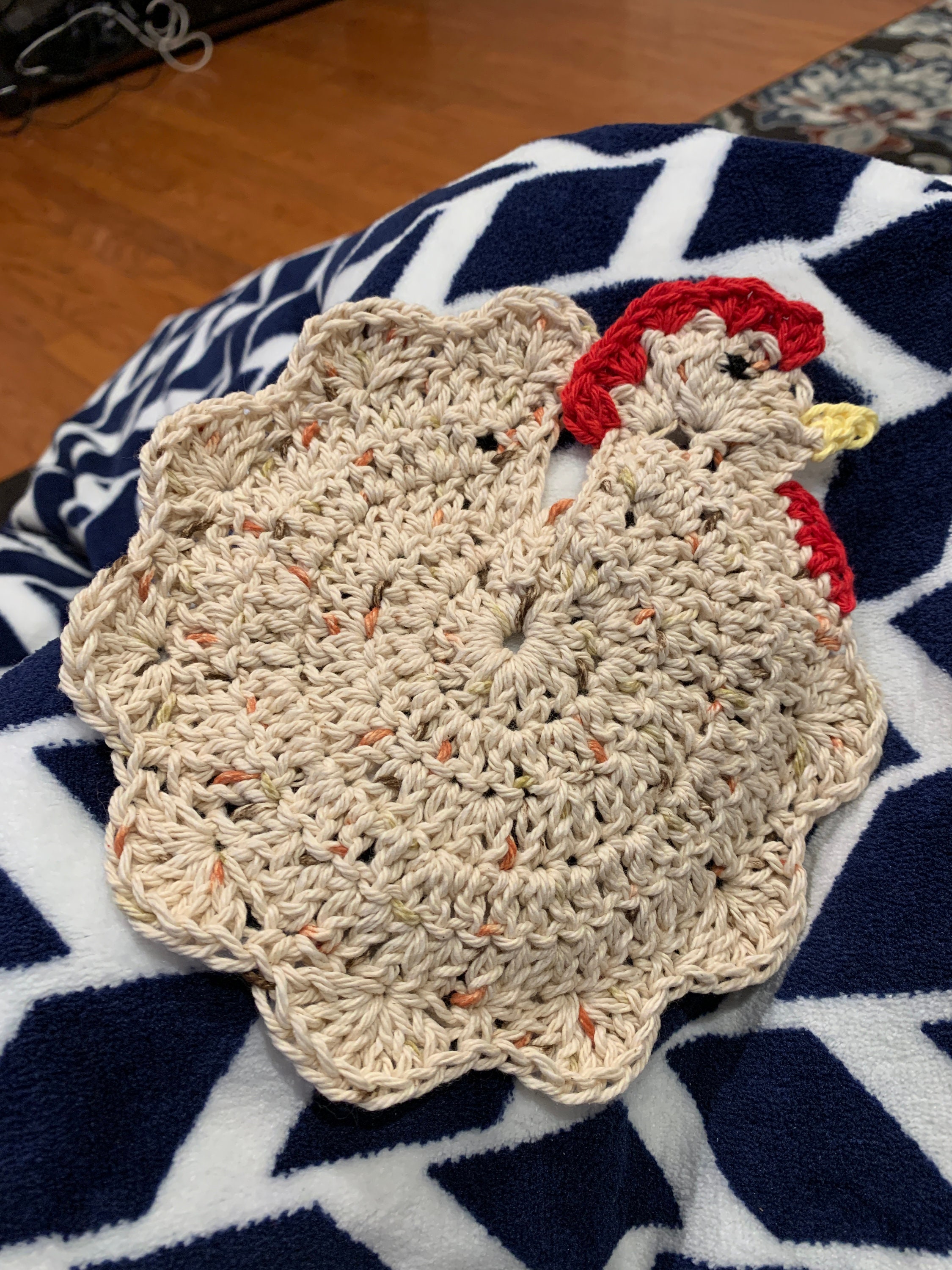 Crochet Chicken Hot Pad Pot Holder Etsy