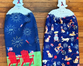 American Patriotic 250th Anniversary Themed Hanging Towels