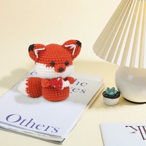 Beginner Animal Crochet Kit, Teddy Crochet Kit, Fox Crochet Kit, Crochet Gifts, DIY Craft Kit Gift, Easy Starter Crochet Kit