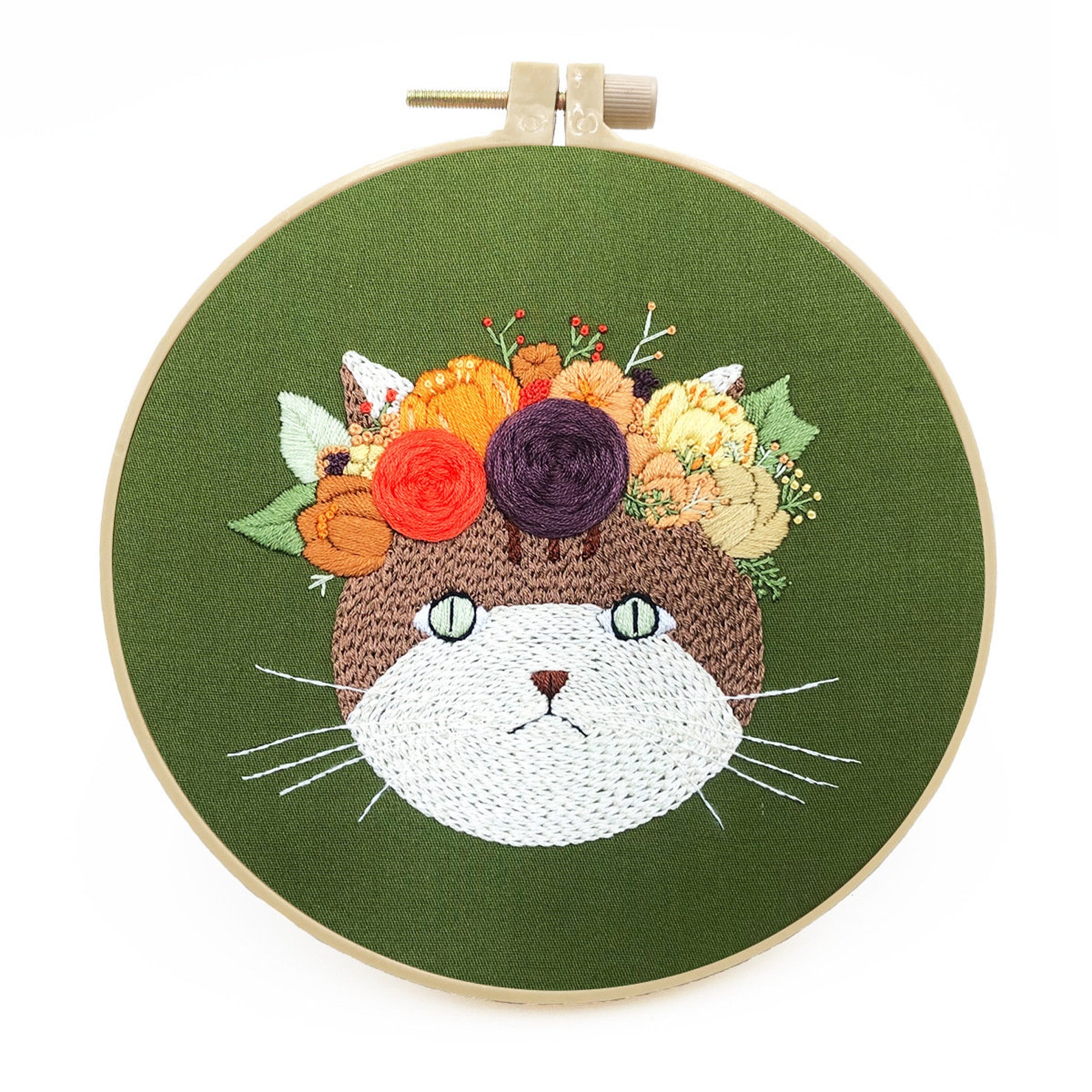 Animal Embroidery Kit for Beginners Moderneasy Pet/cat Cross Etsy UK
