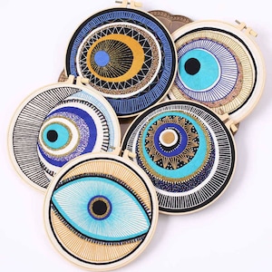 Mandala Style Embroidery Kit for Beginners |Hand Cross Stitch|Artistic Eyes Embroidery|Easy Embroidery Kit|DIY Starter Craft Kit for Adults