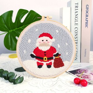 Christmas Punch Needle Kit Beginner, Punch Needles Start Kit for Adults ...