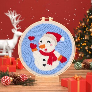 Christmas Punch Needle Kit Beginner, Punch Needles Start Kit for Adults ...