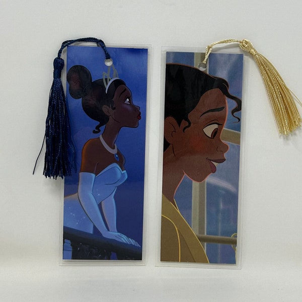 Disney: Tiana-The Princess and the Frog (2) Upcycled Book Pages Bookmarks • An ArtfullyAltered Handmade Bookmark