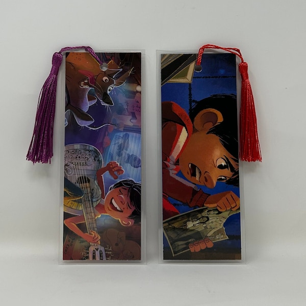 Disney: Coco (2) Bookmarks • An ArtfullyAltered Handmade Bookmark