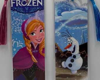 Disney: Frozen (2) Bookmarks • An ArtfullyAltered Handmade Bookmark