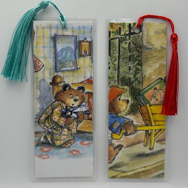 Paddington Bear (2) Bookmarks • An ArtfullyAltered Handmade Bookmark