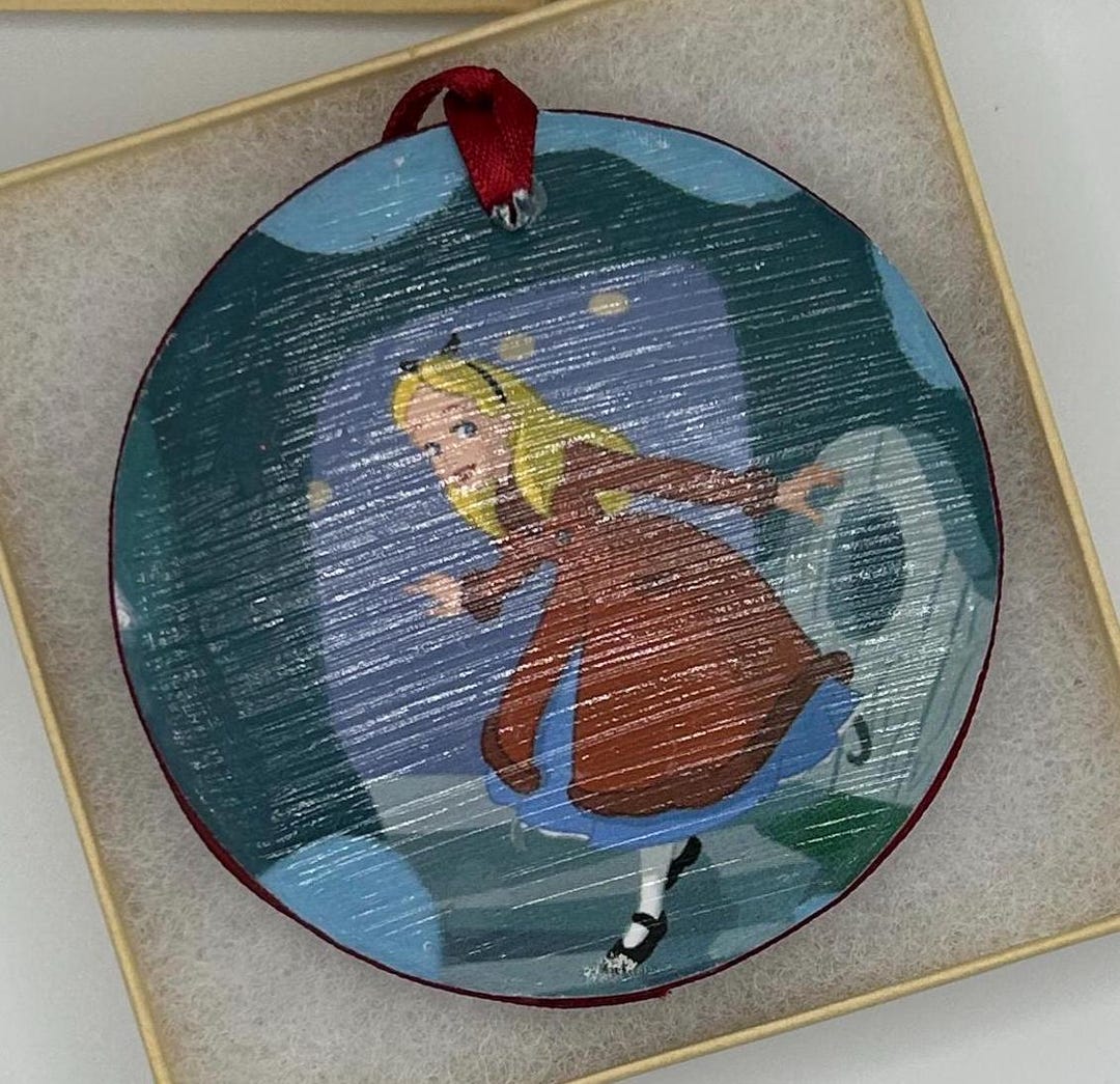 Alice in Wonderland Ornament an Artfullyaltered Handmade Ornament Etsy