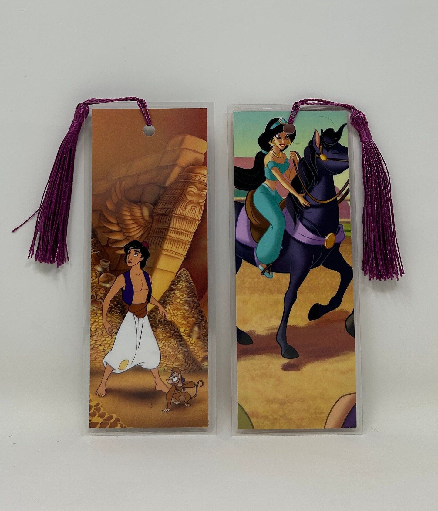 Disney: Aladdin (2) Bookmarks • an Artfullyaltered Handmade Bookmark - Etsy