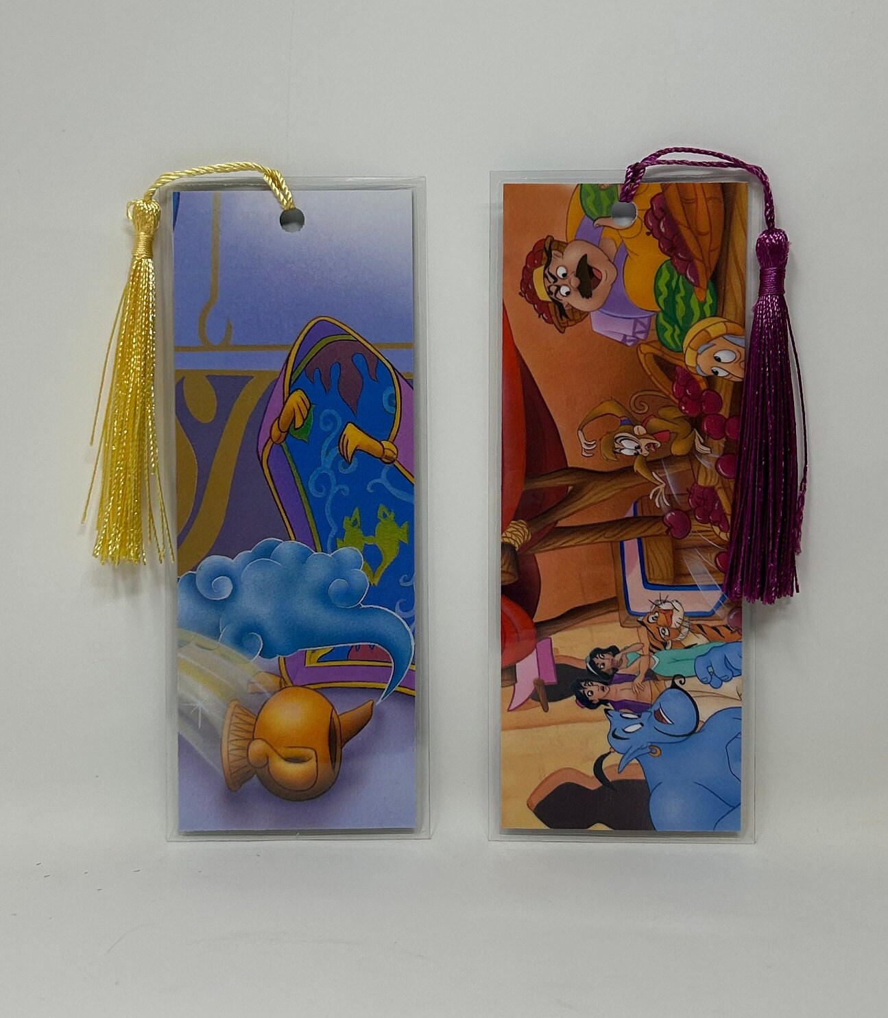 Disney: Aladdin (2) Bookmarks • an Artfullyaltered Handmade Bookmark - Etsy