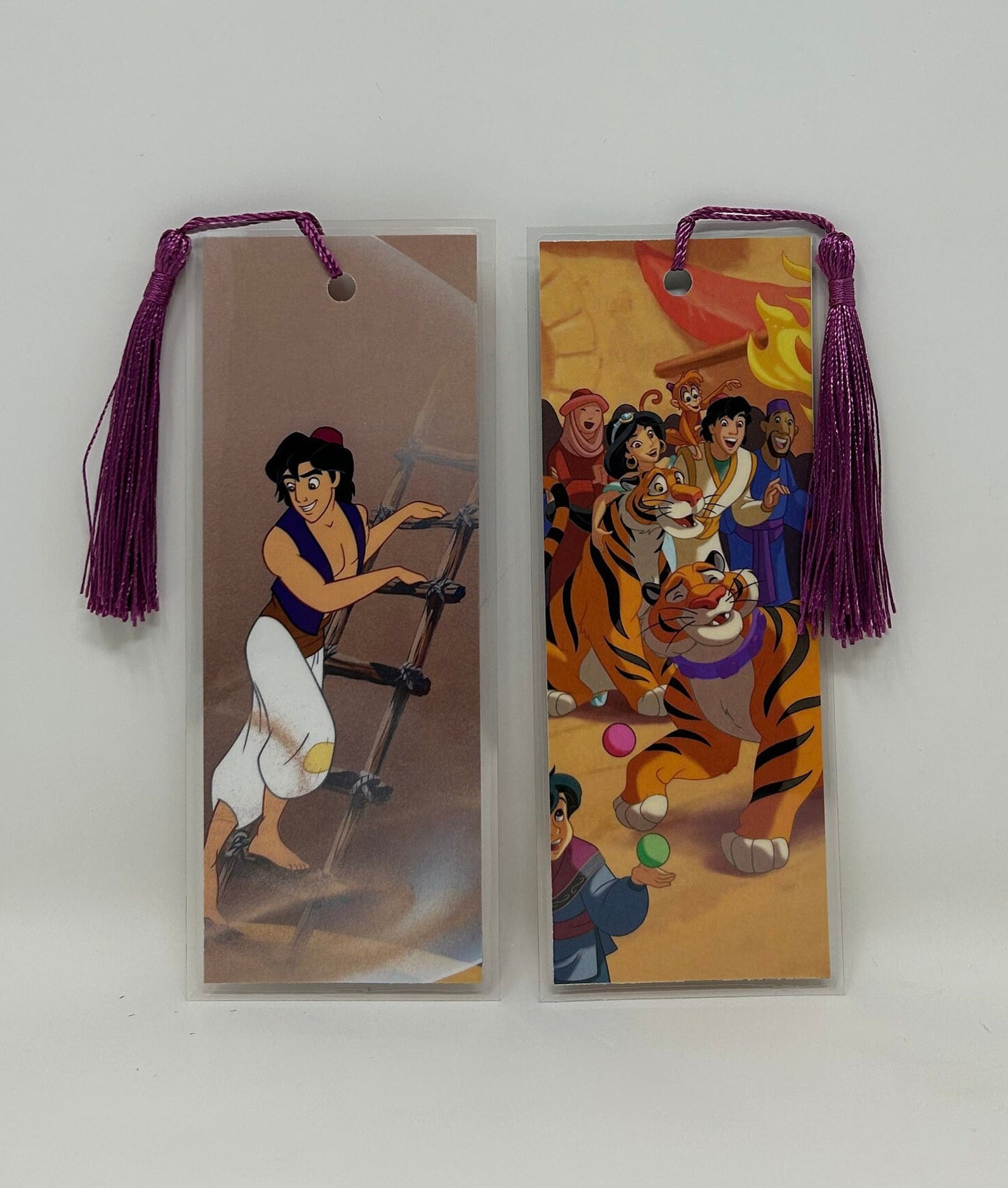 Disney: Aladdin (2) Bookmarks • an Artfullyaltered Handmade Bookmark - Etsy