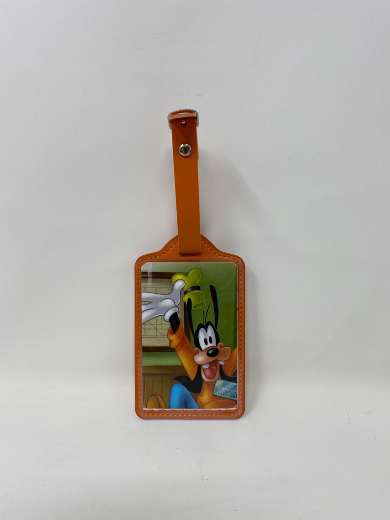 Disney Goofy an Artfullyaltered Handmade Luggage Tag Etsy