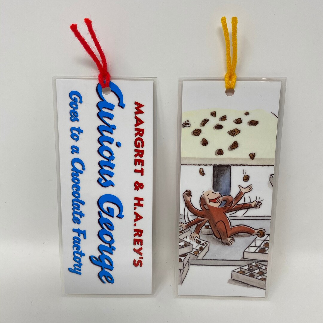 Curious George 2 Bookmarks an Artfullyaltered Handmade - Etsy