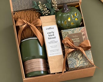 Corporate Gifts For Employees, Unisex Thank You Gift Box for Men & Women, Fall Employee Appreciation Gift Basket, Coffee Gift, Client Gifts