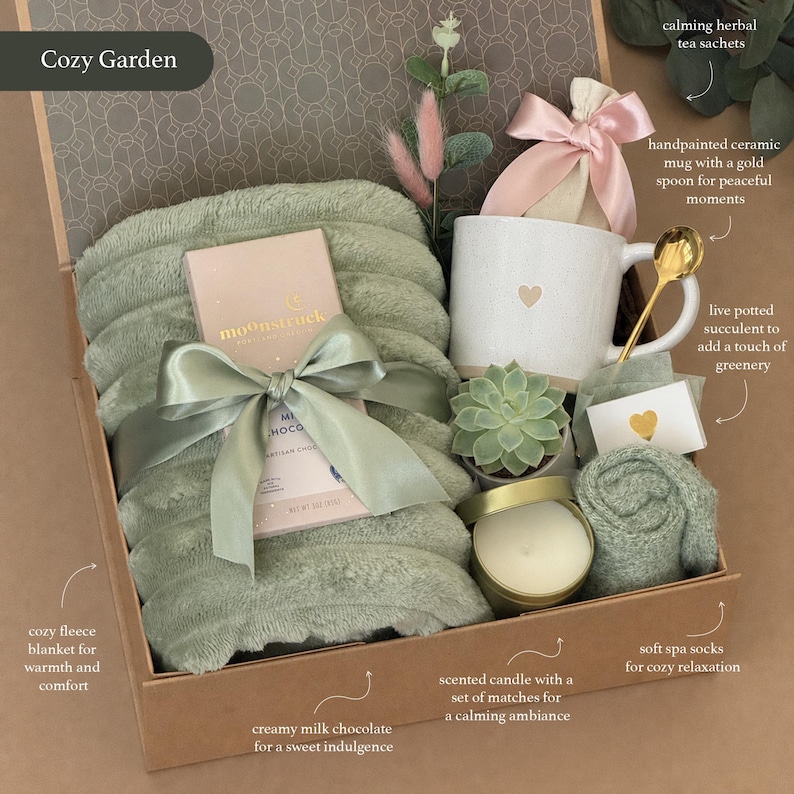 Sympathy Gift for Loss of Mother, Loss of Father, Grief Care Package, Thinking of You Care Package, Condolence Gift, Bereavement Gift Basket Cozy Garden
