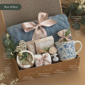 Sympathy Gift for Loss of Mother, Loss of Father, Grief Care Package, Thinking of You Care Package, Condolence Gift, Bereavement Gift Basket Blue Willow