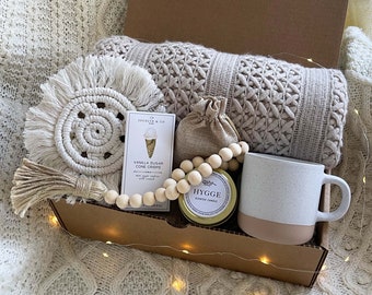 Care Package for Her | Birthday gift basket, Get well soon gift, Gift box for women, Hygge gift box, Thinking of you gift, Self care package