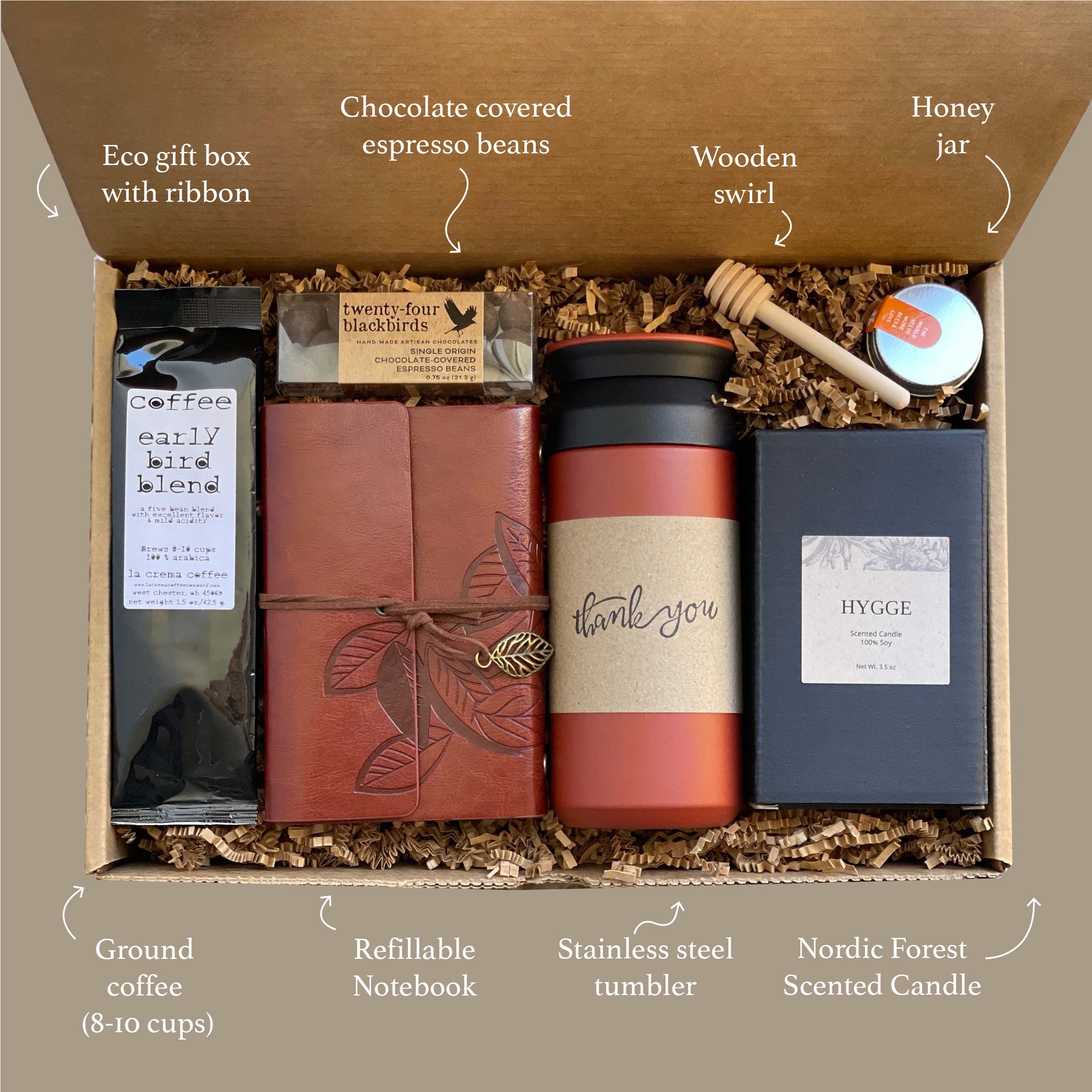 Thank You Gift Set For Coworkers - Employee Appreciation Box With Mug, Pen, Notebook & More