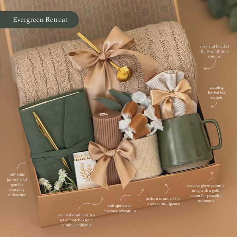 Sympathy Gift for Loss of Mother, Loss of Father, Grief Care Package, Thinking of You Care Package, Condolence Gift, Bereavement Gift Basket Evergreen Retreat