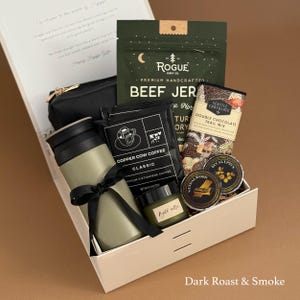Luxe Birthday Gift Box for Men, Unique Coffee Gift for Him, Men&#39;s Care Package, Self Care Gift Basket For Boyfriend, Dad, Husband, Coworker