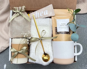 Unique Care Package for Her | Self Care Gift Box for Women | Hygge Gift Basket for Her, Get Well Care Package for Women, Cozy Summer Gift