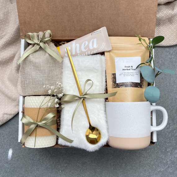 Unique Care Package for Her Self Care Gift Box for Women Hygge Gift Basket  for Her, Get Well Care Package for Women, Cozy Summer Gift 
