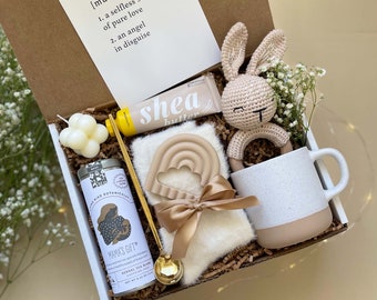 Deluxe New Mom & Baby Gift Box for Women After Birth | Baby Gift Basket, Postpartum Care Package, Push Present, Newborn Boys, Girls, Unisex