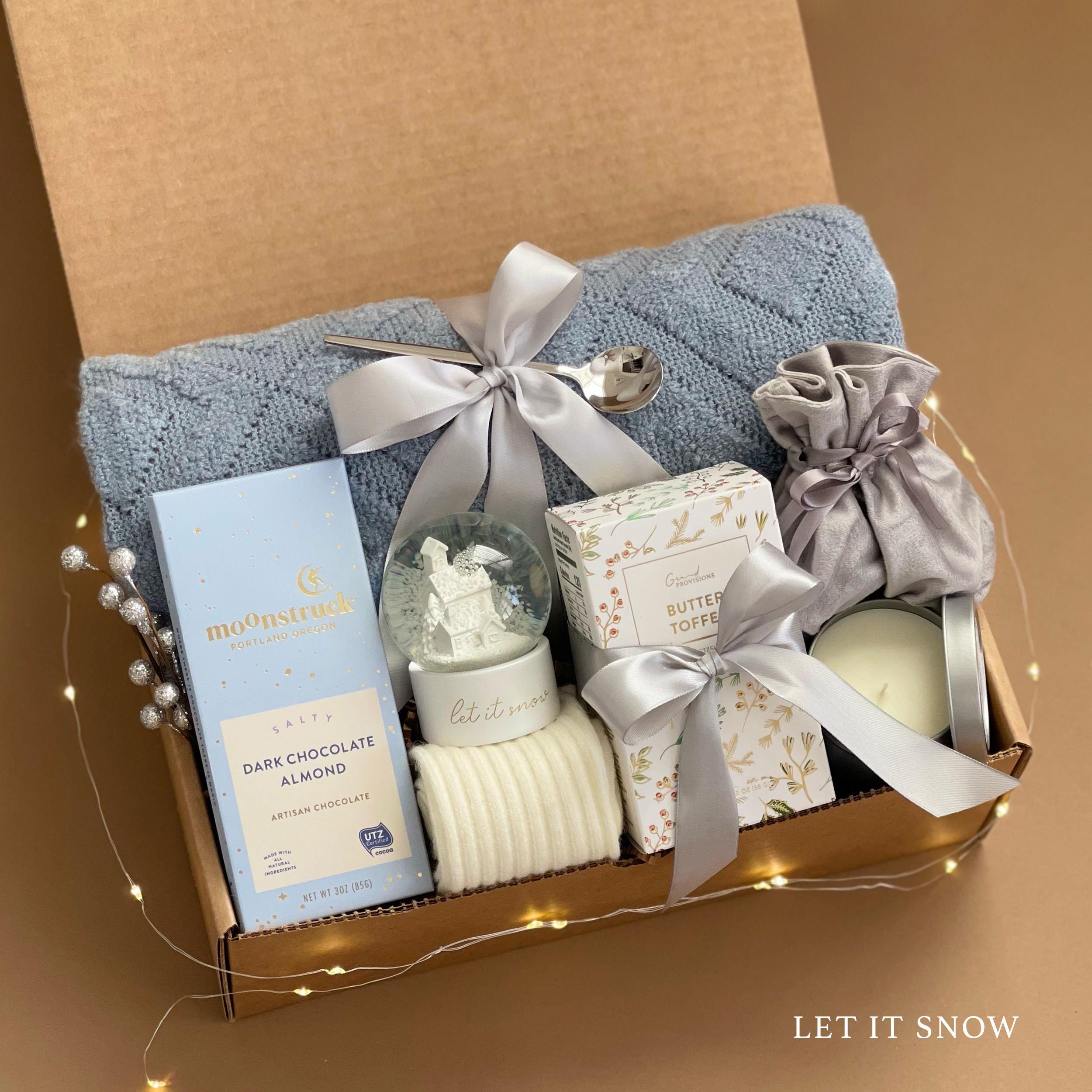 Holiday Gift Idea for Women, Holiday Gift Box With Blanket, Winter