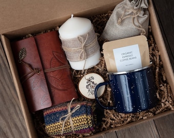 Extra Cozy Hygge Gift Box | Unique Gender-Neutral Gift Basket for Men and Women for Any Occasion | Handmade Comfort Gift Set for Him & Her