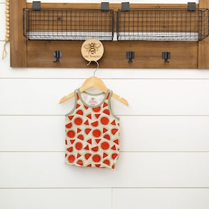 RTS* Campbell Tank Top for Babies, Toddlers and Kids | Made to Order | Cotton Spandex, Rib and Bamboo Spandex