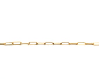 14k Solid Gold Paperclip Chain for Permanent Jewelry - wholesale