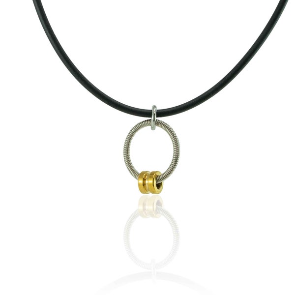 Bass Guitar String Necklace - vegan, black