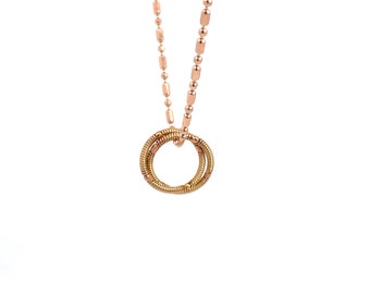 Bronze Guitar String Necklace