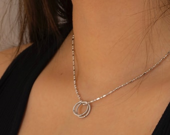 E-Gitarrensaite Halskette mit Sterling Silber Kette