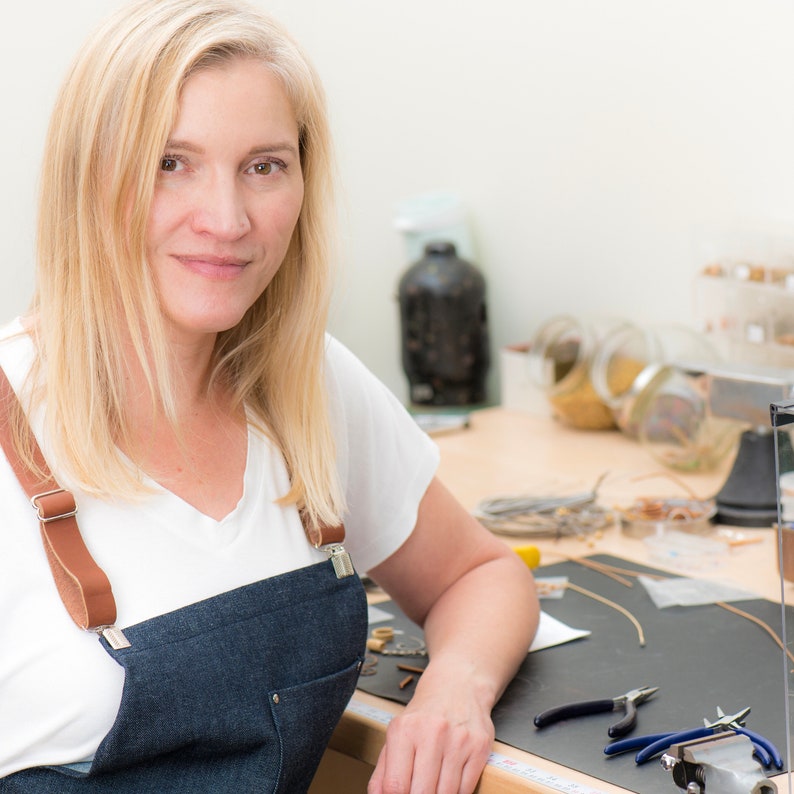 Michelle Dall'Acqua at her workbench