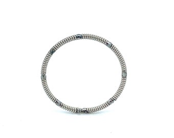 Guitar String Stacking Ring - Electric Silver