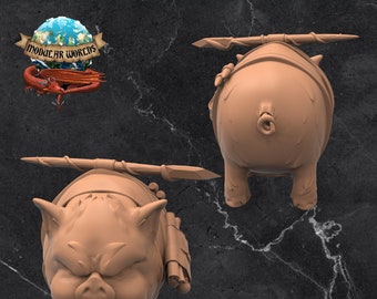 Pig Familiar: Tabletop Gaming Miniature (Resin 3D Print)