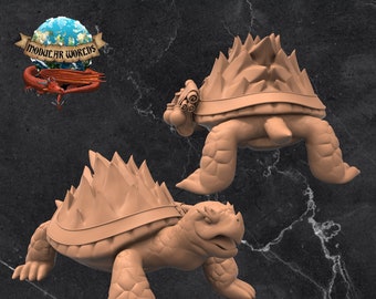 Giant Tortoise Familiar: Tabletop Gaming Miniature (Resin 3D Print)