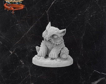 Owlbear Cub: Tabletop Gaming Miniature (Resin 3D Print)