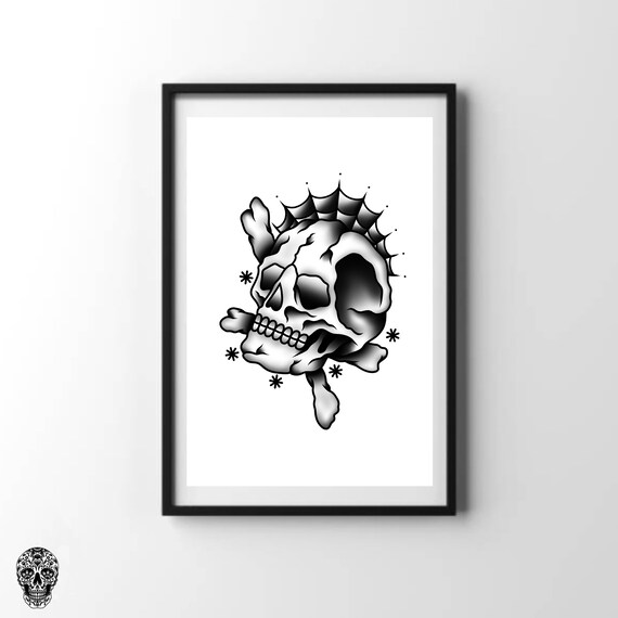 Collection Of Cute Drawing High Quality  Cat Skull And Crossbones Tattoo  HD Png Download  600x5606367928  PngFind