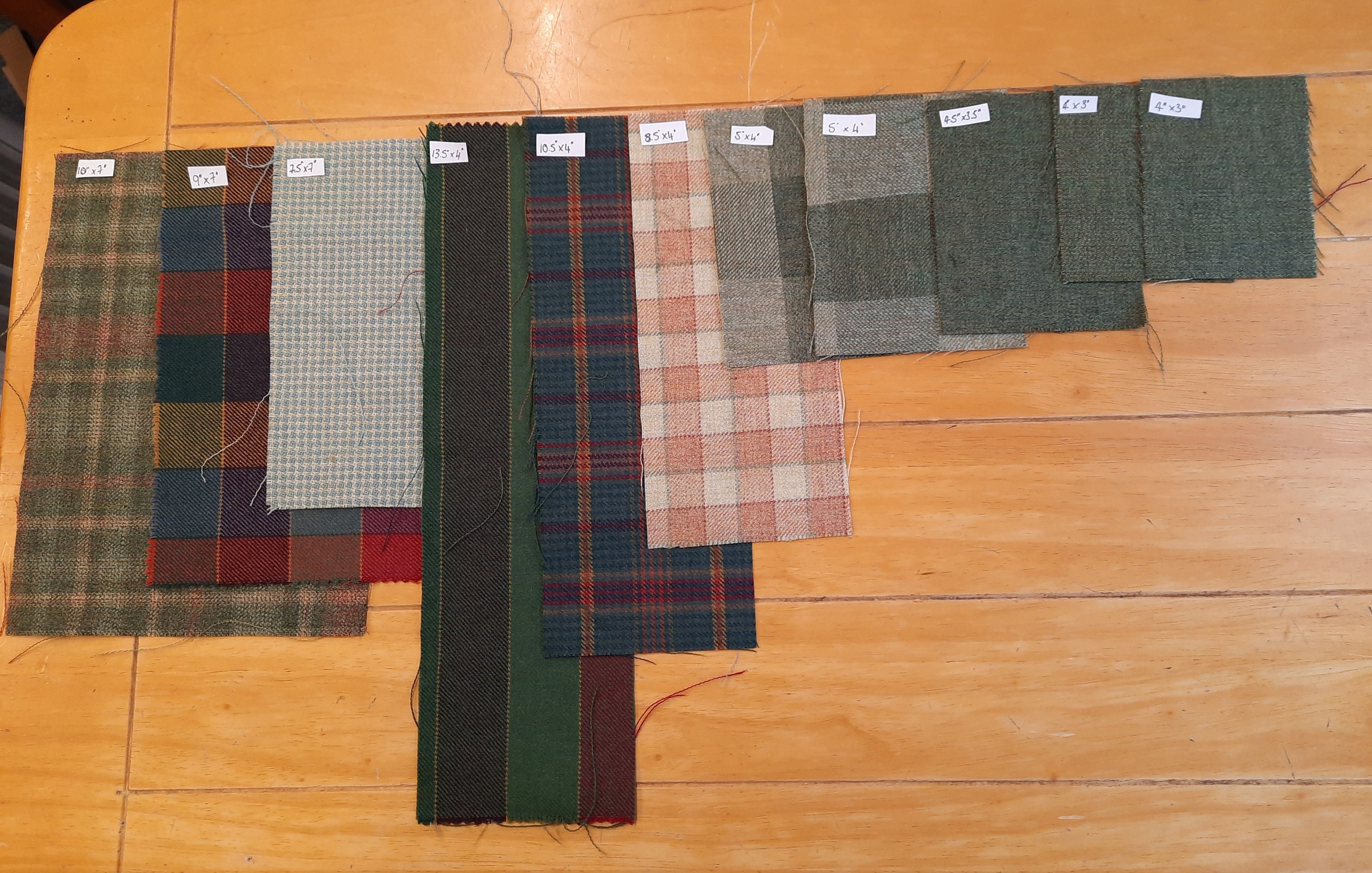 Tweed Fabric Bundle Sewing Quilting Bunting British Etsy