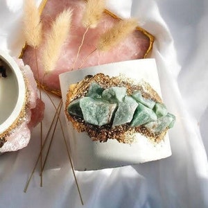 Abundance candle, crystal candle, intention candle