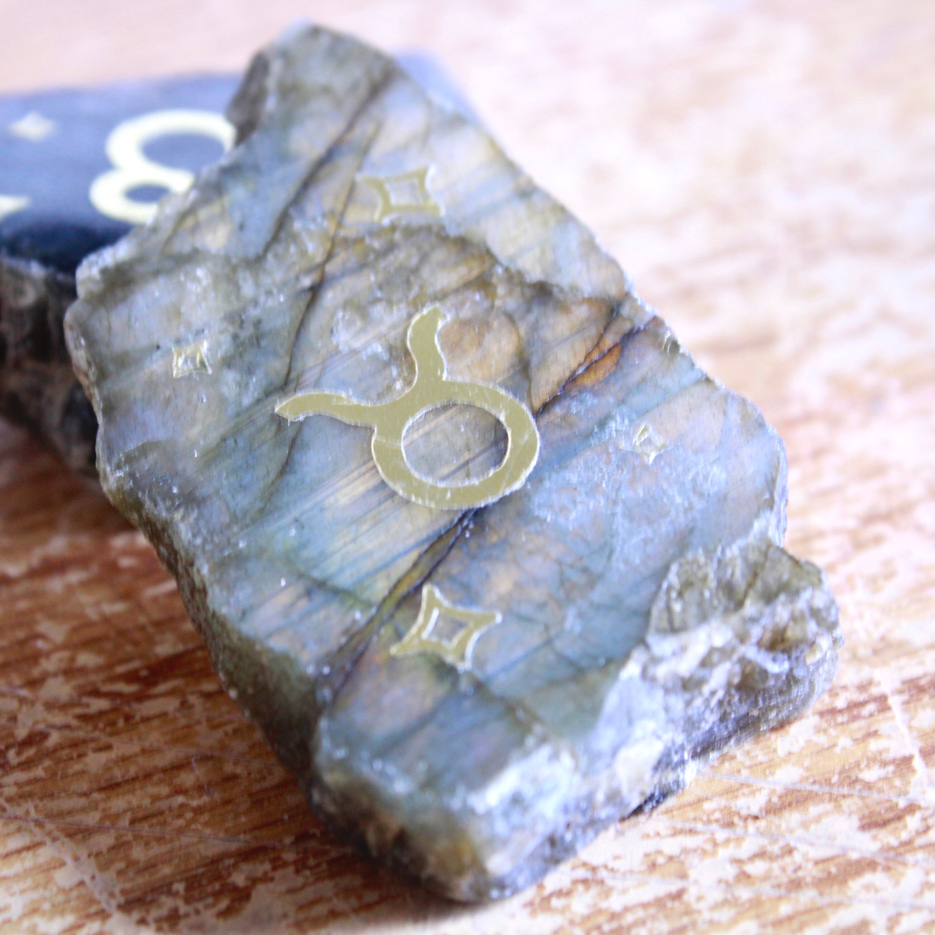 Mini Zodiac Symbol flashy labradorite crystal Etsy