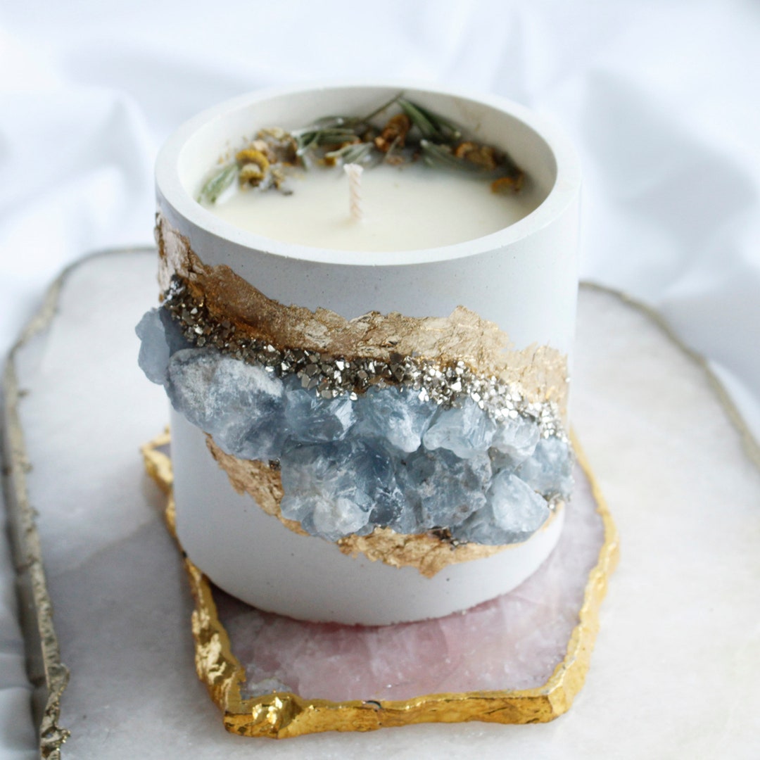 Meditation Candle, Crystal Candle, Intention Candle, Spell Candle - Etsy