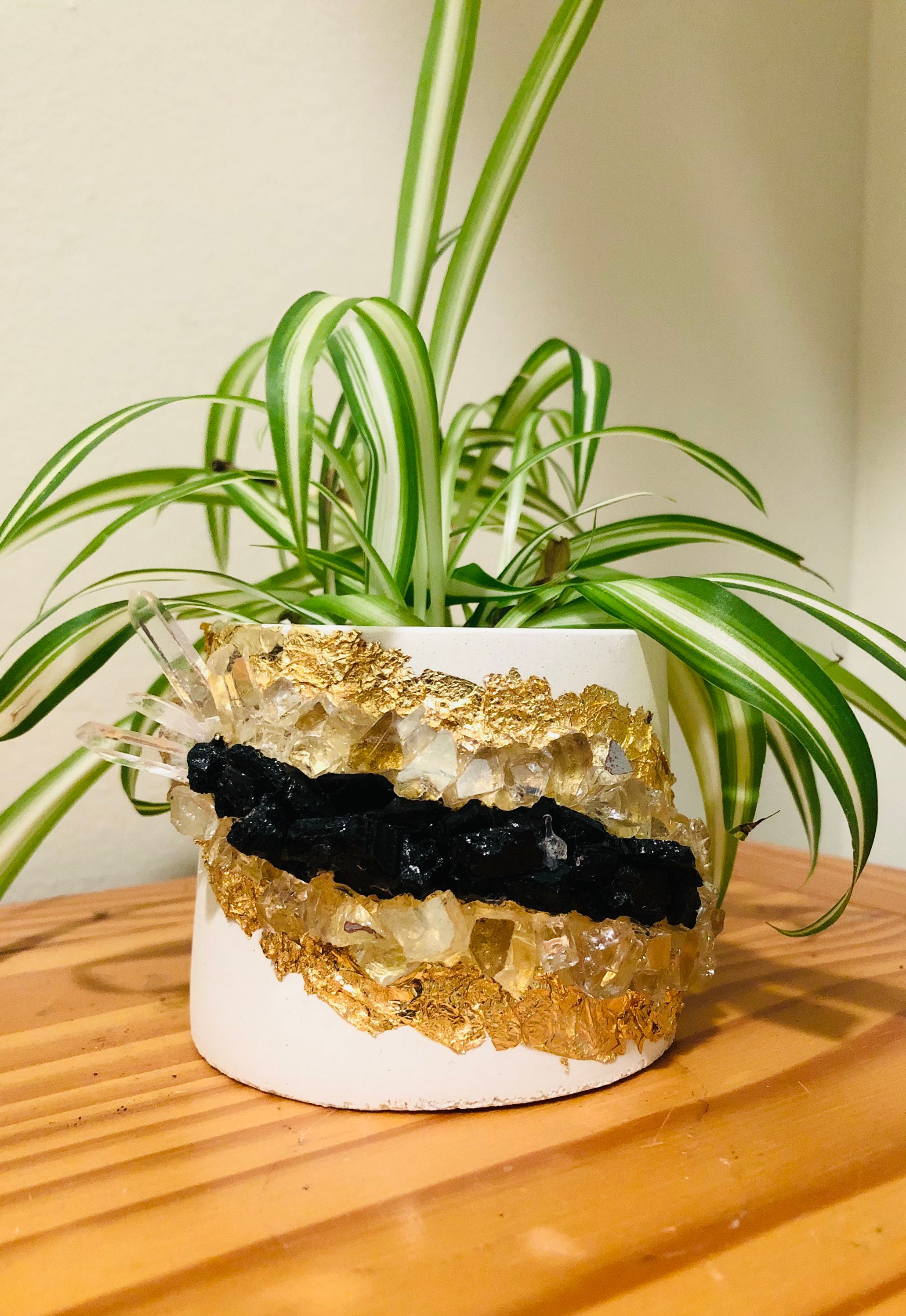 Geode planter crystal planter crystal holder Etsy