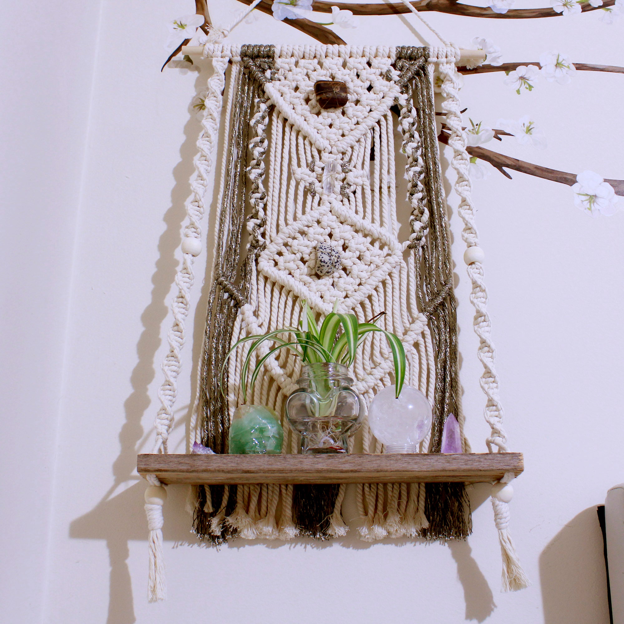 Home & Living macrame shelfcrystal shelfplanttarot shelf Colorful ...