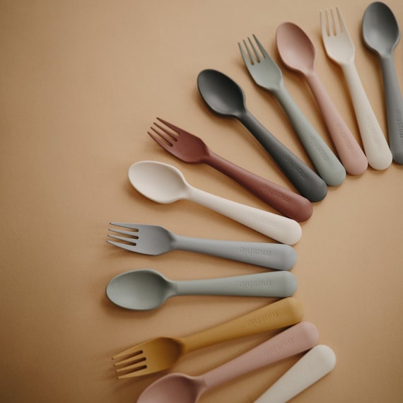 Fork And Spoon Set Bpa Free Mushie Fourchette Cuillere Etsy