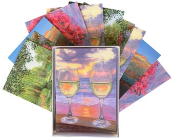 Best Sellers Assorted Blank All Occasion 12 Cards printed from Original Paintings by Marilyn Silverstein | with Envelopes