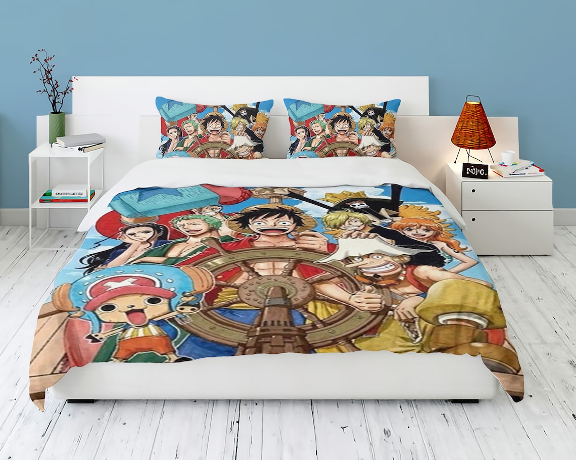 Anime Bedding One Piece Bedding Monkey D. Luffy Bedding Set Etsy