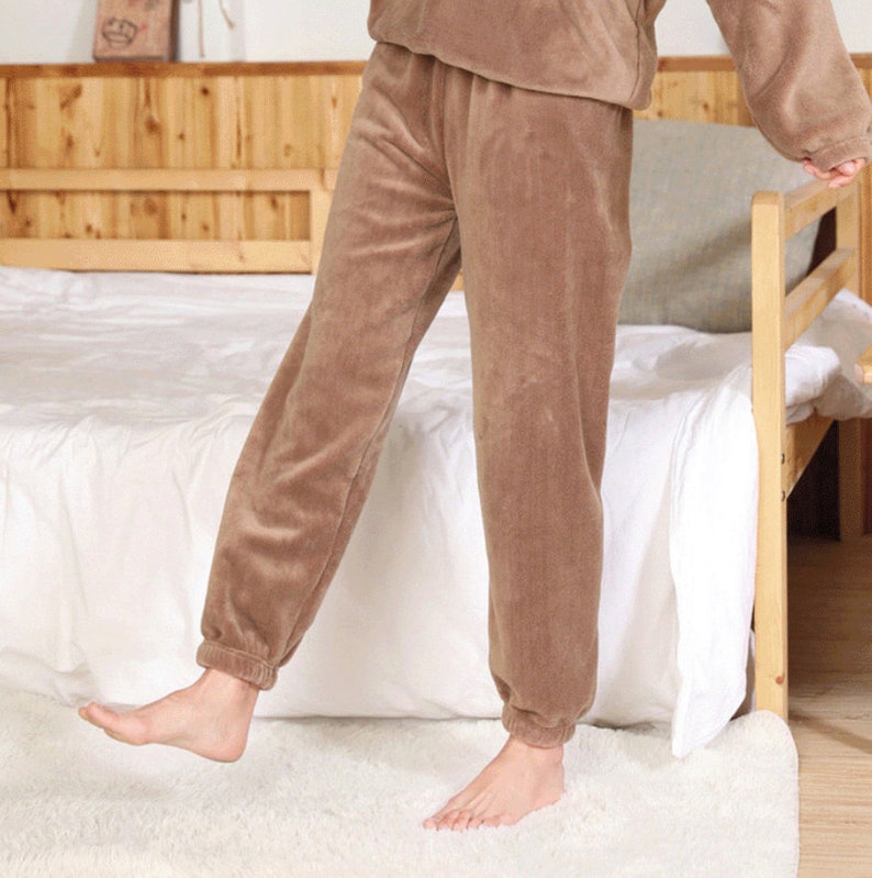 Cozy plush lounge pajama set thick loose casual warm Etsy